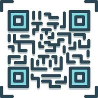 color icon for qr code vector