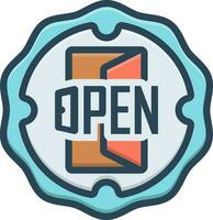 color icon for open vector