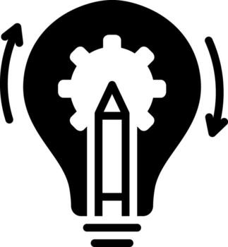 solid icon for project development vector