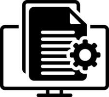 solid icon for content management vector