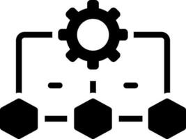 solid icon for workflow process vector