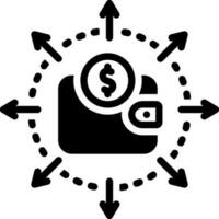 solid icon for budget spending vector