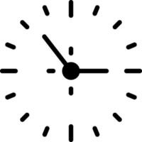 sólido icono para reloj vector