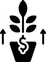 solid icon for growth vector