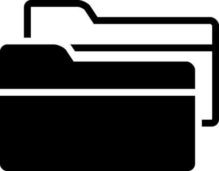 sólido icono para carpetas vector