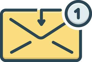 color icon for inbox vector