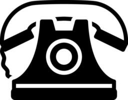 solid icon for telephone vector