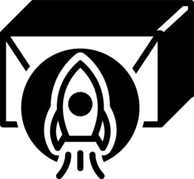 solid icon for product release vector