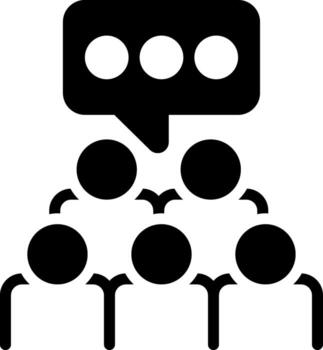 sólido icono para atención grupo vector