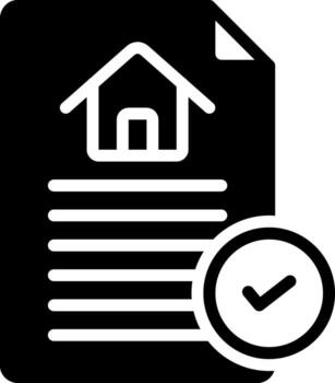 solid icon for contract vector