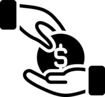 solid icon for give money vector