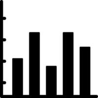 solid icon for bar chart vector