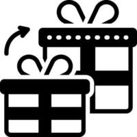 sólido icono para obtener regalos vector