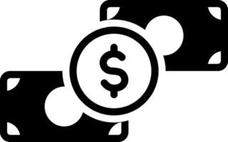 solid icon for dollar vector