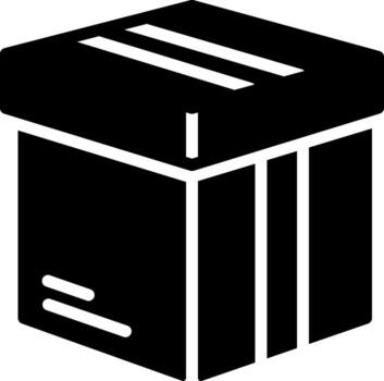 solid icon for box vector