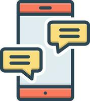 color icon for chat vector