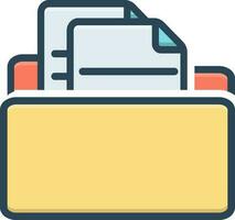 color icon for files vector