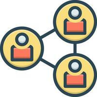 color icon for connection vector