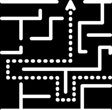 solid icon for maze vector