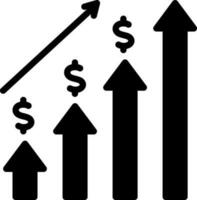 sólido icono para económico inversión vector