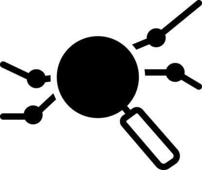 solid icon for analysis vector