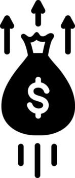 solid icon for growth vector