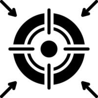 solid icon for goal vector