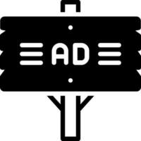 solid icon for ad plank vector