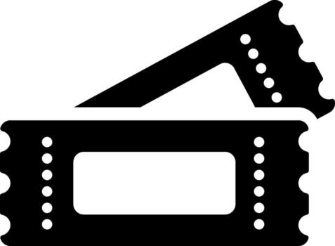 solid icon for ticket vector