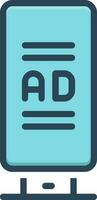 color icon for ad board vector