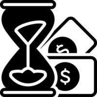 solid icon for hourglass vector