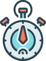 color icon for stopwatch vector