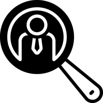 solid icon for magnify vector