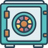color icon for security vector