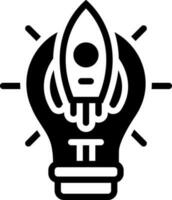 solid icon for great idea vector