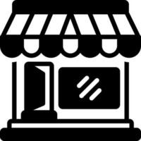 solid icon for market store vector