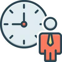 color icon for personal schedule vector