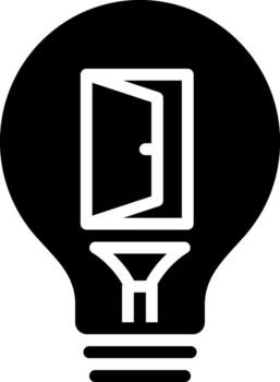 sólido icono para oportunidad vector