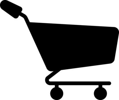 solid icon for trolley vector