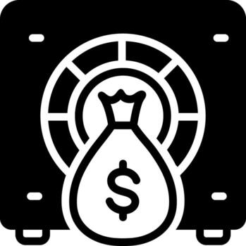 solid icon for money vector
