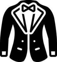 sólido icono para traje vector