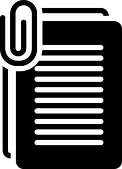 sólido icono para documento vector
