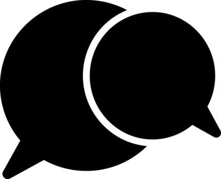 solid icon for speech bubble vector