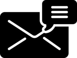 sólido icono para correo vector