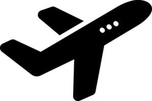 solid icon for airplane vector