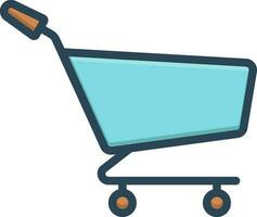 color icon for trolley vector