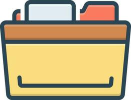 color icon for folder vector