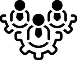 solid icon for team work vector
