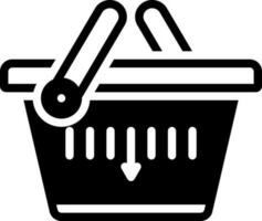 solid icon for shopping basket vector
