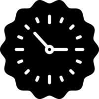 solid icon for clock vector